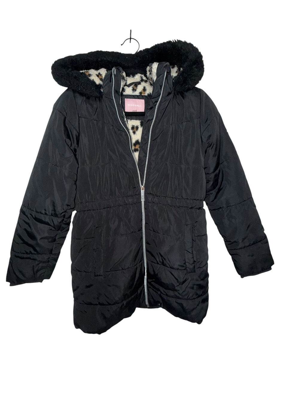 BCBGirls Black Puffer Coat with Faux Fur Hood